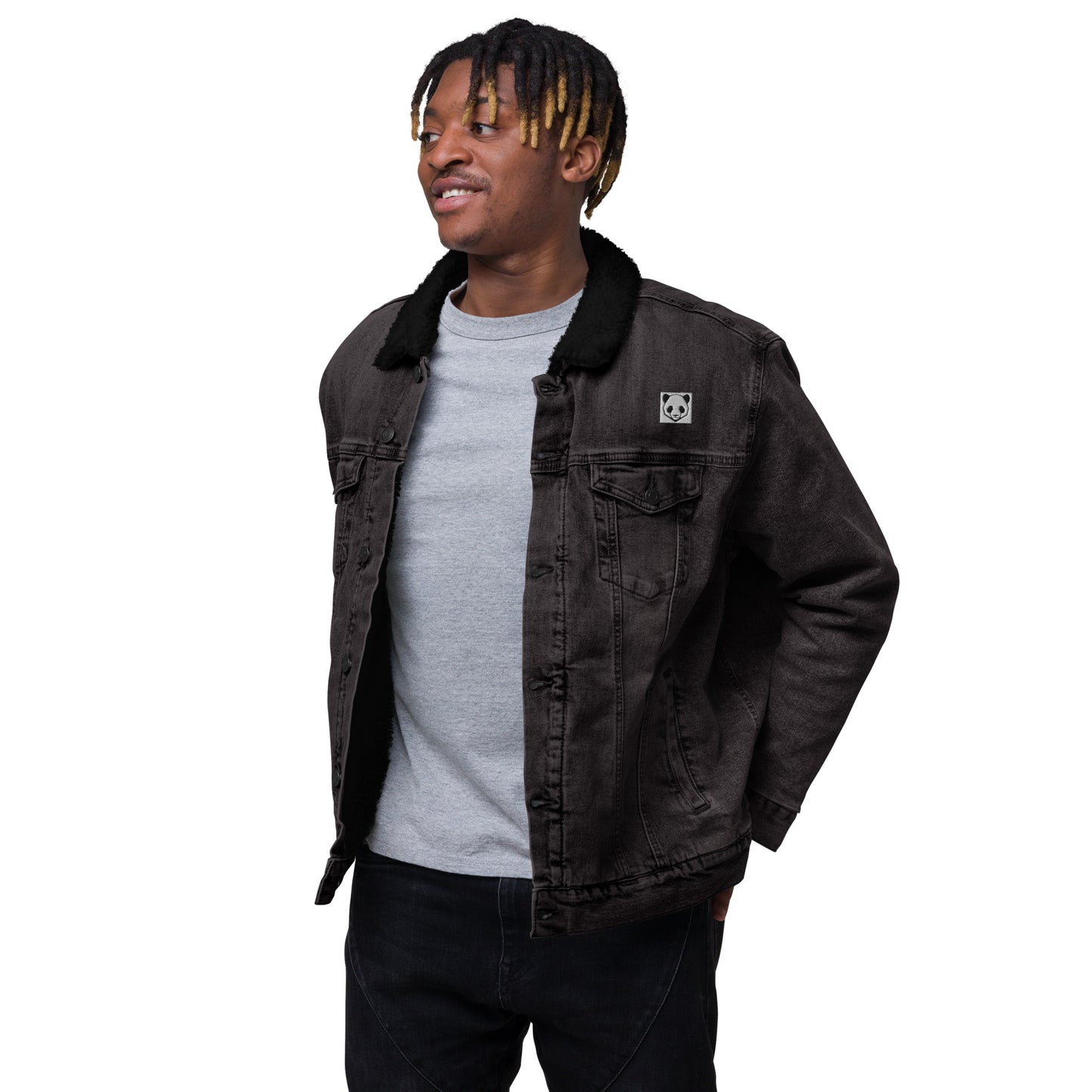 Exclusive Unisex denim sherpa jacket